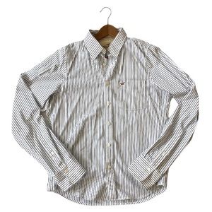 Hollister Striped Heavy Cotton Button Down Shirt